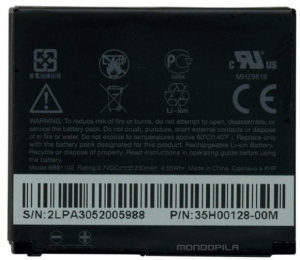 Rechargeable battery pack BB81100  for HTC T8585